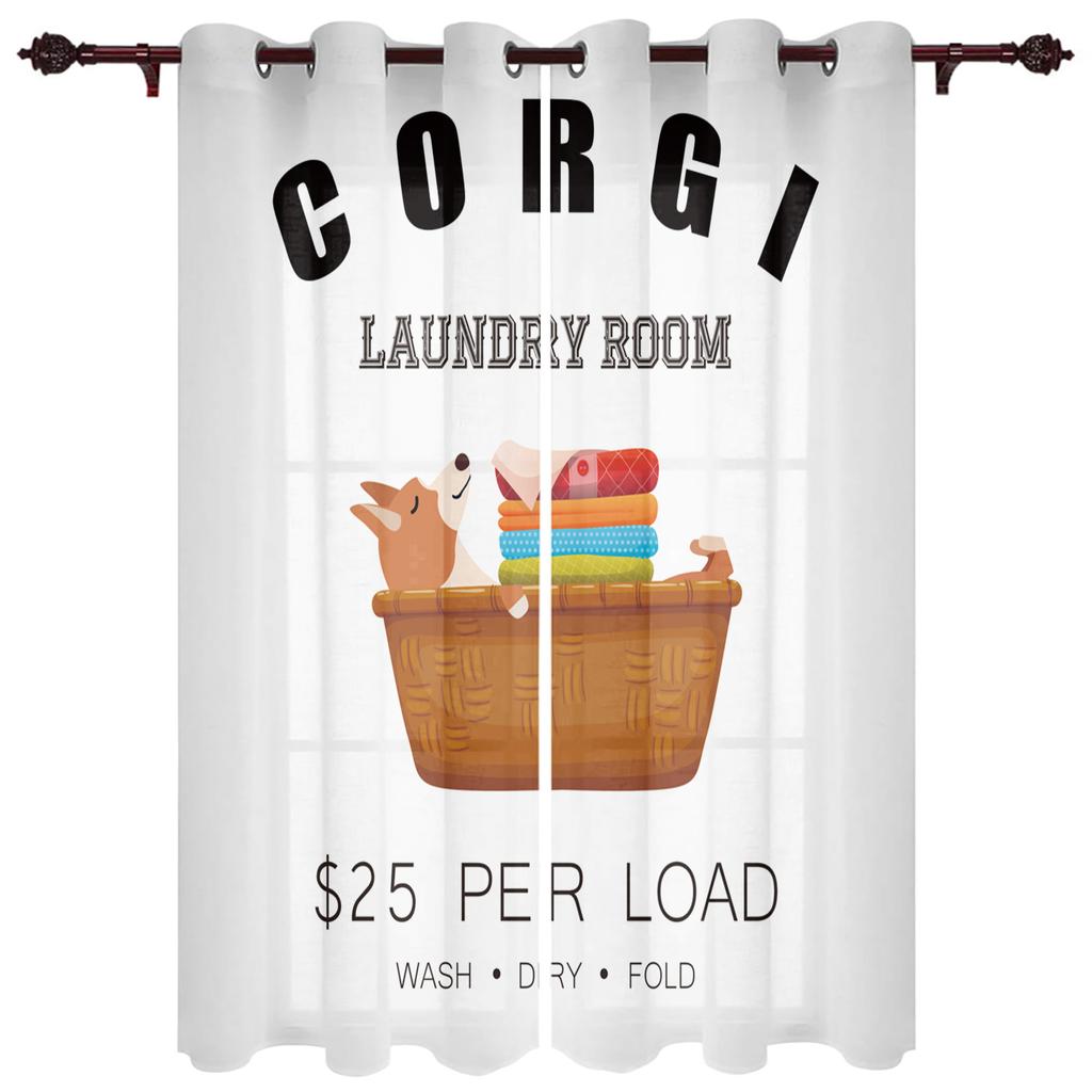 Colour Dog Paw Print Window Curtains Curtains for Living Room Decorative Items Living Room