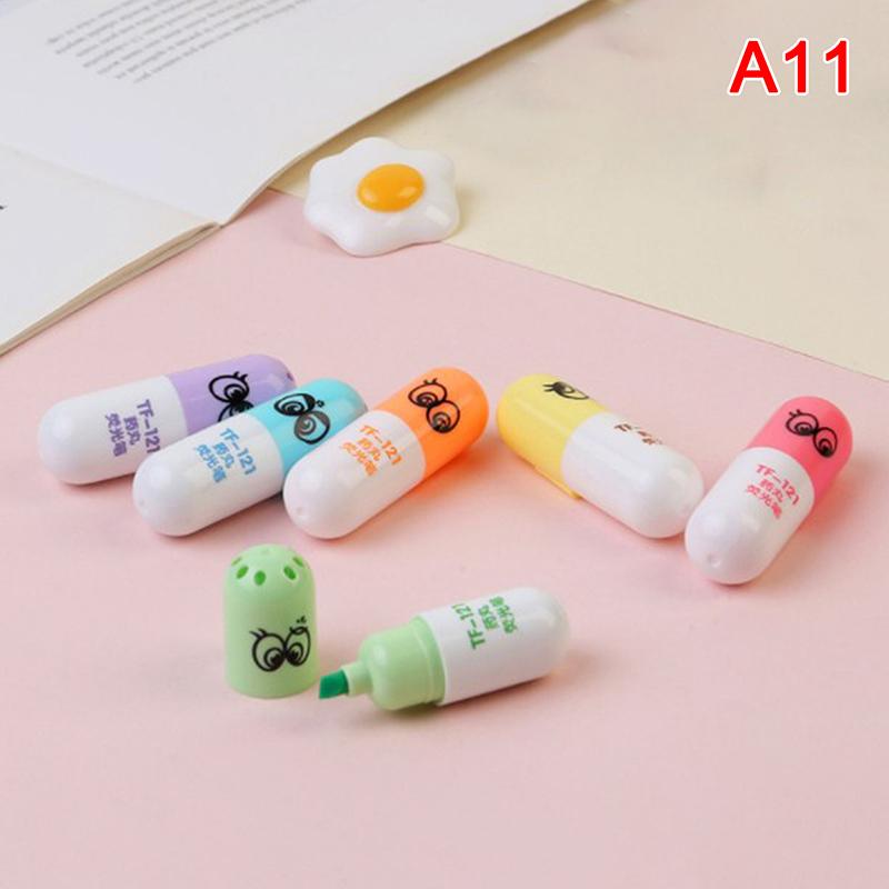 Cheap 6Pcs/Lot Cute Cartoon Cat Highlighters School Office Stationery Students Drawing Joom