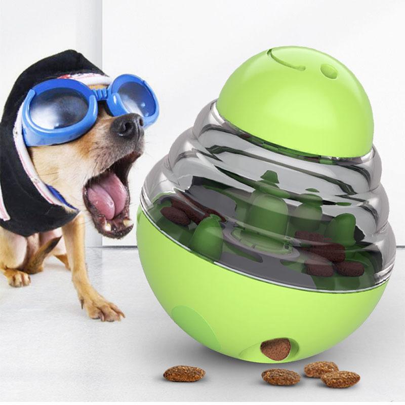 Giocattoli puzzle per cani Giocattoli interattivi a forma di tumbler per cibo per animali domestici Mangiatoia lenta Giocattolo per cuccioli Dispenser di snack e premi per cani e gatti Prodotti per l'addestramento per animali domestici