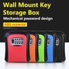Wall Mount Key Safe Organizer Box 4 Digit Combination Password Key Box Password Lock ABS Plastics for Indoor Outdoor Key U Disk