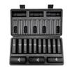 1/2" Drive Impact Socket Set, 13 Piece Deep Socket Set Metric 10-24mm, 6 Point CR-V Alloy Steel for Auto Repair