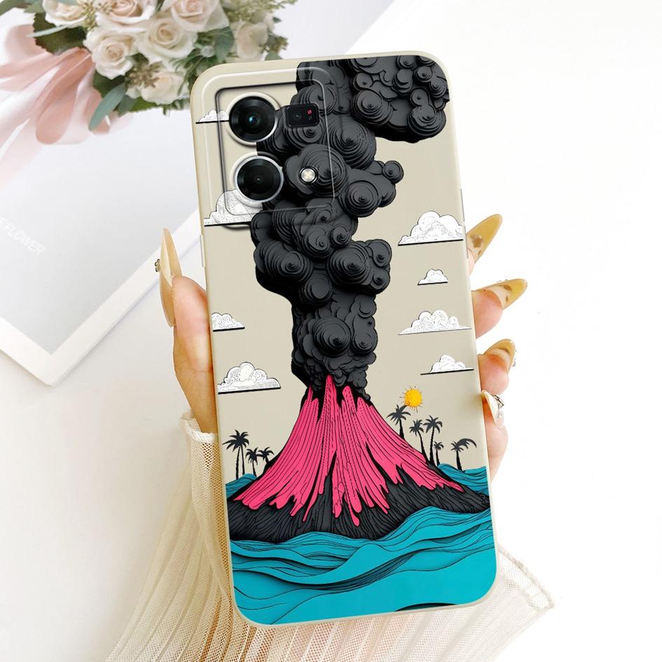 Case For OPPO Reno 7 8 4G Cover CPH2457 CPH2363 Lovely Cartoon Soft Silicone Matte Bumper For OPPO F21 Pro Cases F21s Pro Fundas