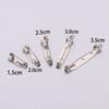 50pcs/lot 15 20 25 30 35 40mm Metal Safety Pins Brooch Settings Blank Bases Brooch Clip Base Pins For DIY Jewelry Making