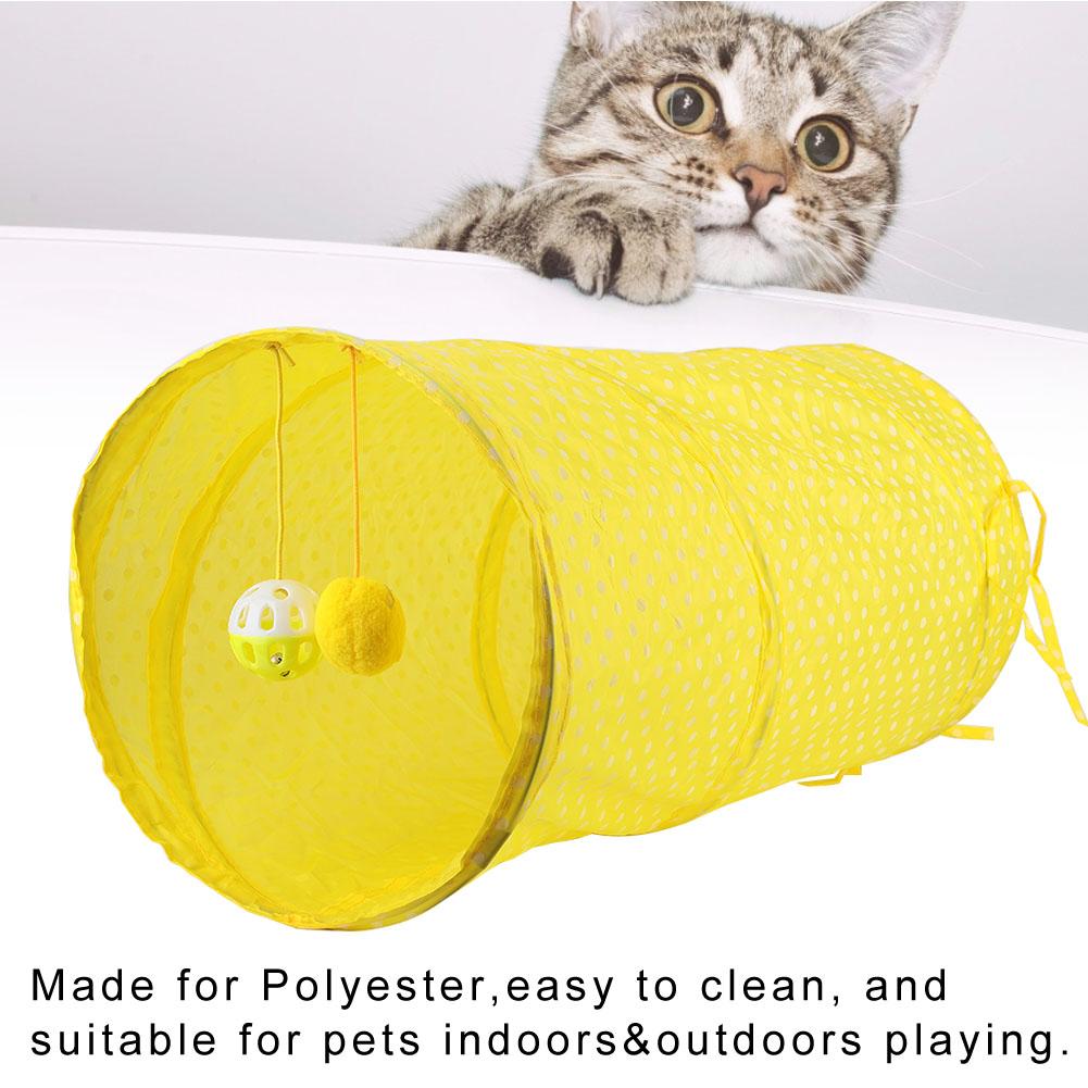 Foldable Cat Dot Tent   Tunnel Bed Toy Interactive Playing Toys Hide Tunnel (Orange)