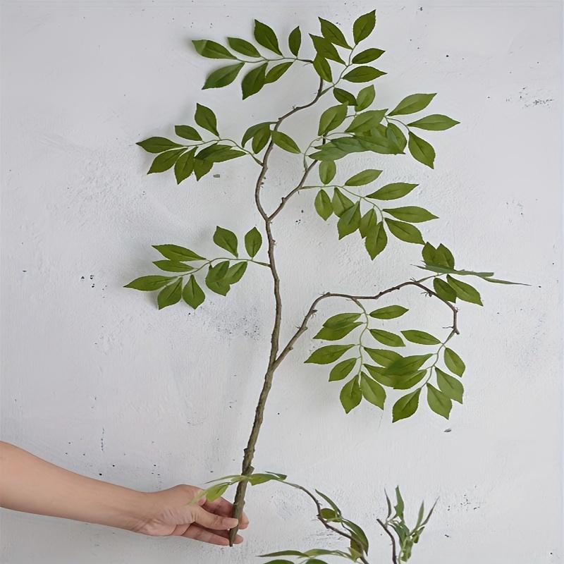 

1 шт. искусственные зеленые листья глицинии, искусственные ветки глицинии, подходящие для декора комнаты, домашнего декора 1pc