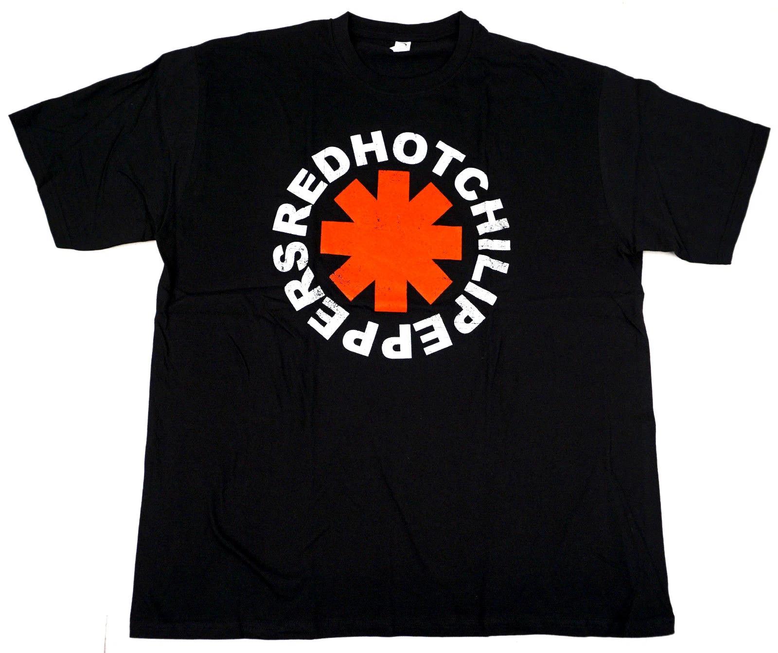 RED HOT CHILI PEPPERS Винтажная футболка с логотипом RHCP Черная футболка Rock для взрослых мужчин Новая L