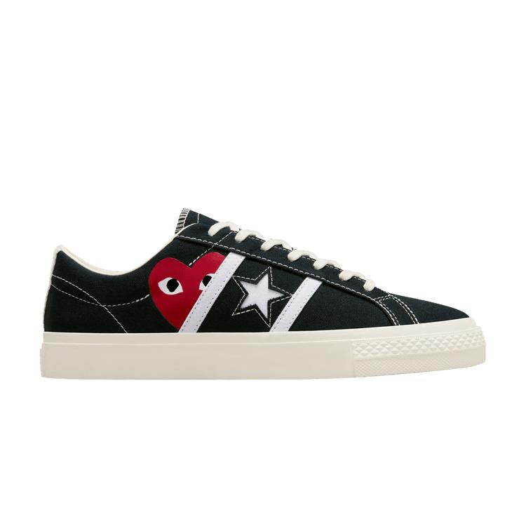 

Converse Comme des Garçons PLAY x One Star Academy Pro Black Egret Unisex Sneakers Red A09870C 41