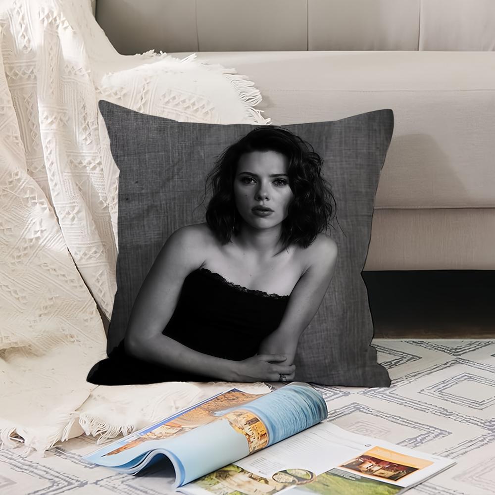 American Actor S-Scarlett J-Johansson Pillow Case Office Cushions Suitable For Sofa Car Bedroom Decorative Cushion Cover