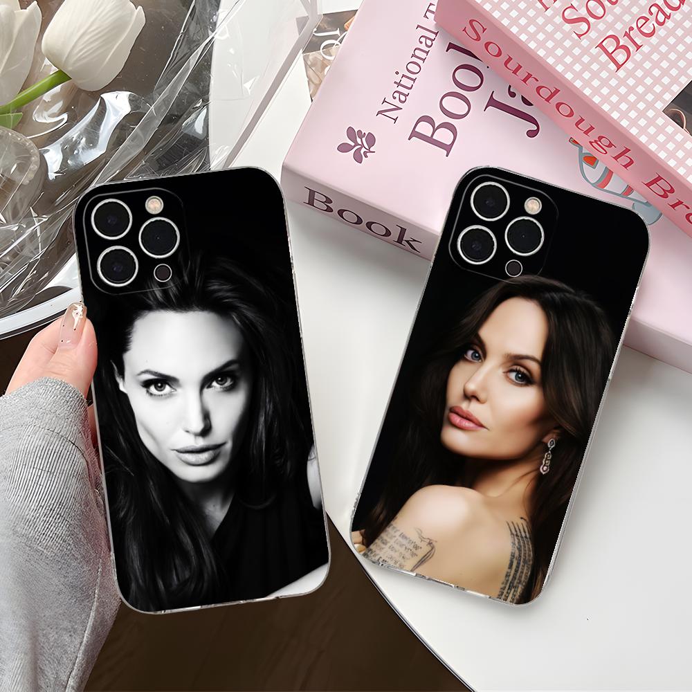 Angel Jolie Mobile Cell Phone Case for iPhone 17 16 15 14 13 12 11 X XR XS Air Pro Max Plus Mini Clear Colorful Cover Luxury