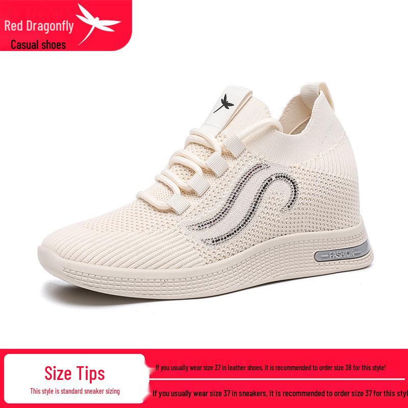 Red Dragonfly Women s Summer Mesh Wedge Sneakers – Casual Travel Shoes 39