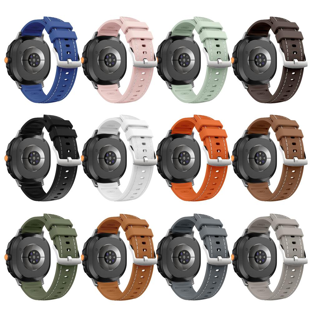 Bracelet Hybride Silicone+Cuir Pour Samsung Galaxy Watch 8 Classic 46mm Bracelet Sport Pour Watch 8 44mm 40mm Bracelets Montre