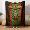 1PC Alanyaspor Custom Name Patterned Flannel Blanket Suitable For All Seasons For Home Decor Warmth And Comfort Gifts Holiday Present