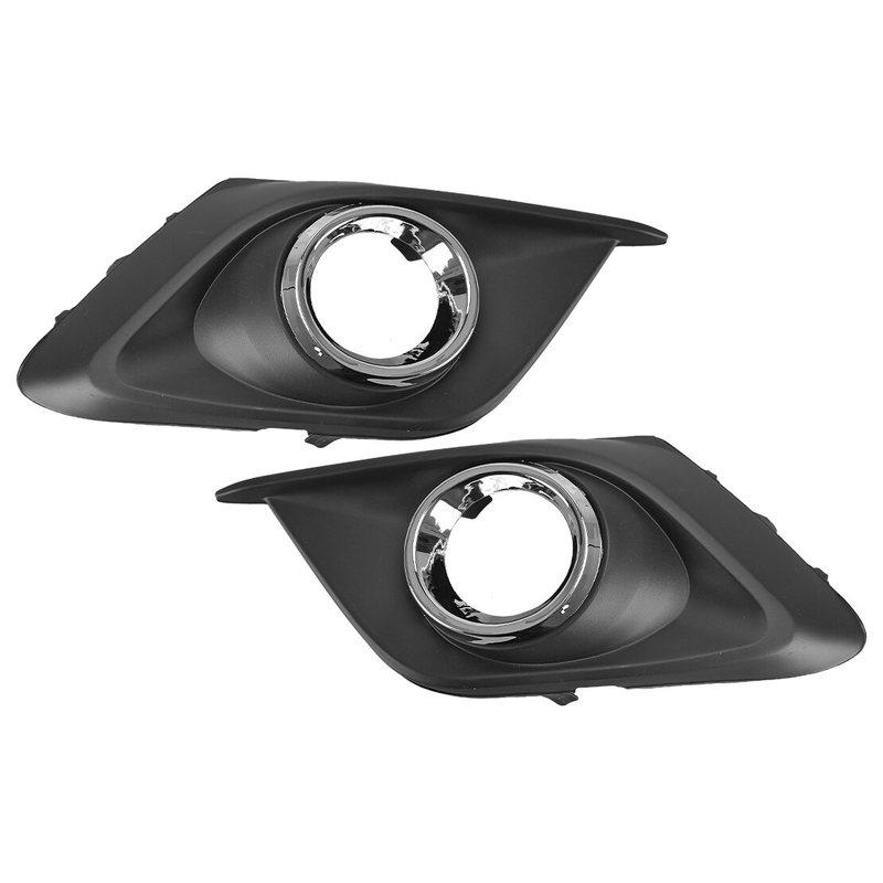 BJE1-50-C11A BJE1-50-C12 1 Pair Front Bumper Fog Light Lamp Grille Covers Trims With Hole Fit for Mazda 3 Axela 2014 2015 2016