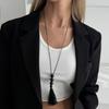 Creative Plastic/Resin Beaded Tassel Long Fashion Jewelry Adjustable Pendant Minimalist Neck Chain Casual Wear