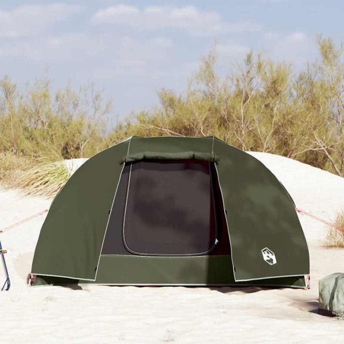 Tente de pêche 3 personnes vert olive imperméable