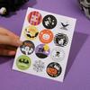 120PCS 3CM Halloween Paper Stickers for Candy Bag Gift Box Sealing Decoration 2025 Halloween Party Supplies Kids Trick Or Treat