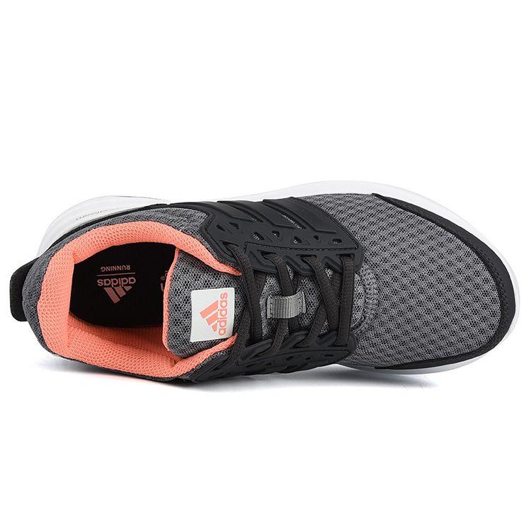 adidas Galaxy 3 Lässig Bequem Vielseitiger Stoff Langlebig Low-Top Marathon Laufschuhe Damen Sneaker Grau Orange AQ6558