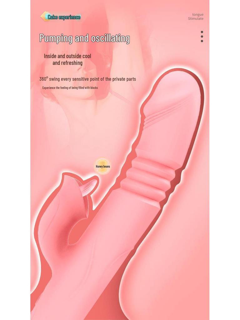 Fairy Wand Second-Gen Vibrating Telescopic Rod for Women - Tongue-Licking, Heating, Massage Adult Toy.