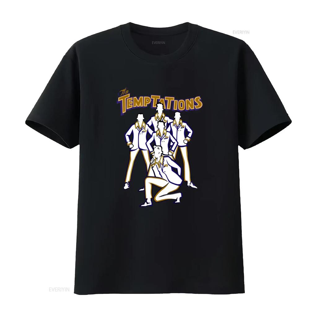 The Temptations Mens T Shirt Retro Soul Motown Band Artwork Funk Concert Music Legends Tour Merch Back to Front Album vintage