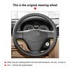 Schwarze Auto-Lenkradabdeckung Lederverkleidung für Hyundai Accent 2006 2007 2008 2009 2010 2011 Getz 2005 Für Kia Rio 5 2006-2009