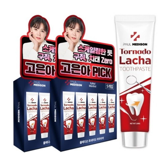 

Зубная паста Paul Medison Tornado Lacha 100г*5шт/10шт 10Pcs