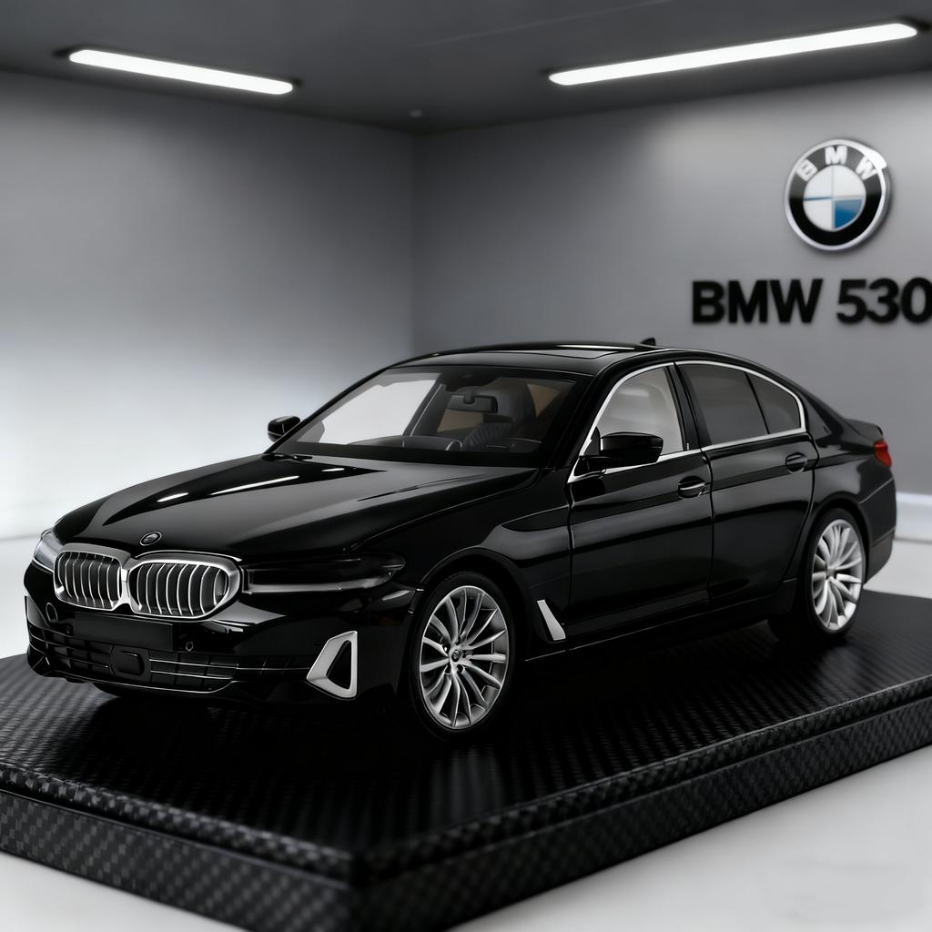 1/18 BMW 530 Li Alloy Miniature Car Model Diecast Metal Static Scale Model Car Collection Children Birthday Toy Car Vehicles