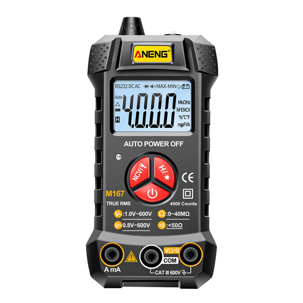 ANENG M167 Intelligentes Digitalmultimeter, automatische Erkennung, 4000 Zählungen, Voltmeter, Amperemeter, elektrischer Test