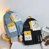Cute Cat Print Backpack for Girls Large Capacity Student School Bag Leisure Travel Multi Functional Backpack Portable Boy Schoolbag