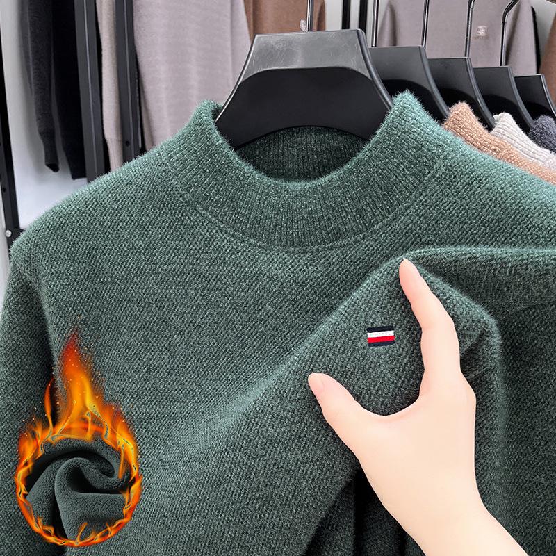 

Men s Fleece-Lined Chenille Knit Pullover Sweater L