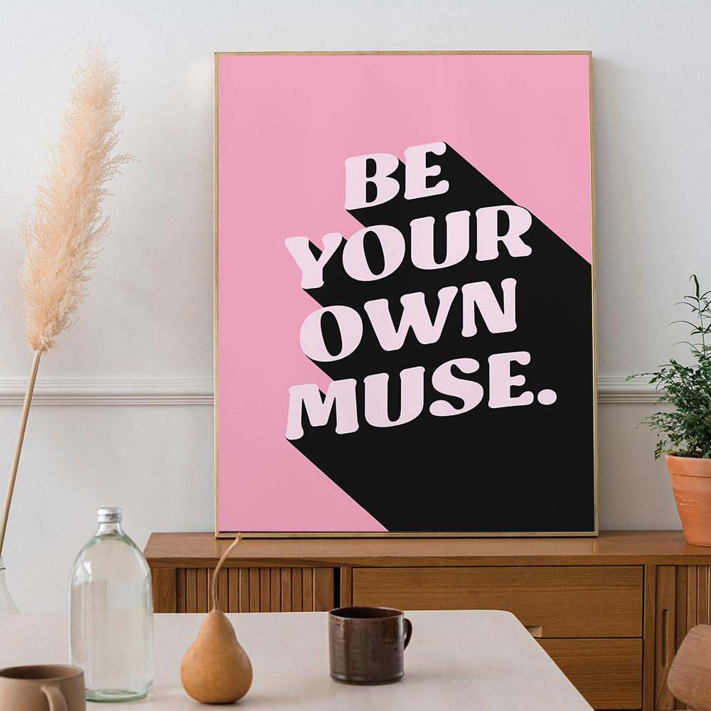 Fashion Modern Quote Typography Art Poster Print Patriarchy Pink Canvas Painting Room Home Decor Young Girl Female Dormitory
