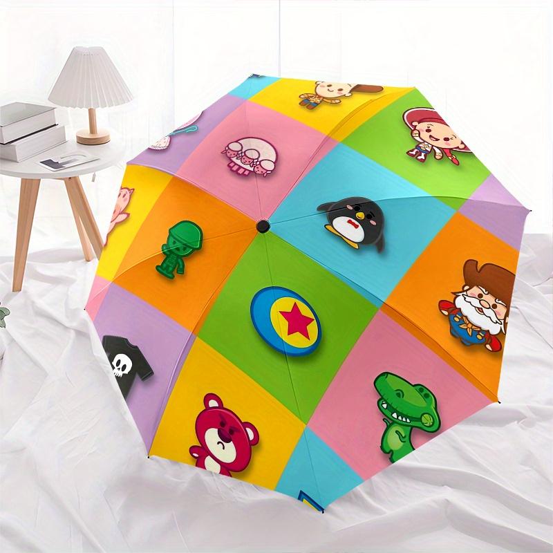 1pc Toy Story Characters Automatic Folding Umbrella: Compact 8 Bone Design Cartoon Outdoor Travel Companion, Business Umbrella, Christmas Va