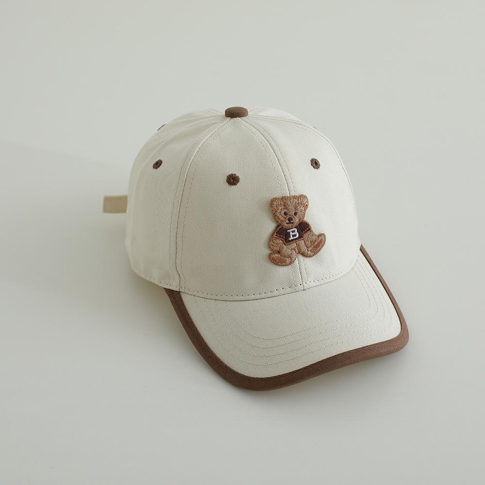 JYL TS DIY Bear Kids Cap Embroidered Patch Baseball Hat Cotton