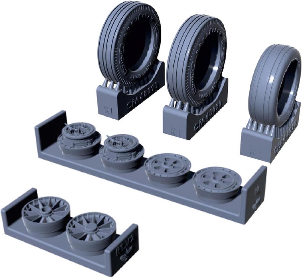 Clear North American Sabre Weight Transforming Wheel Type 1 Clear Plastic Model Parts CPUA48090 Prop! 1/48 F-86A (for Prop) (Airplane)