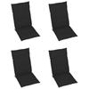 Folding Garden Chairs Set 3 Pieces with Cushions Solid Acacia Wood