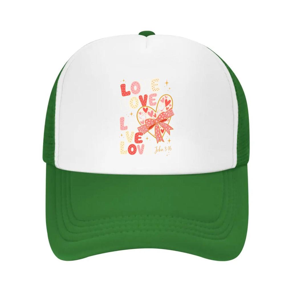 Layered Valentine Love Heart Bow Typ Mesh Baseball Cap Casual Hat Outdoor For Womens Unisex FeUnisex