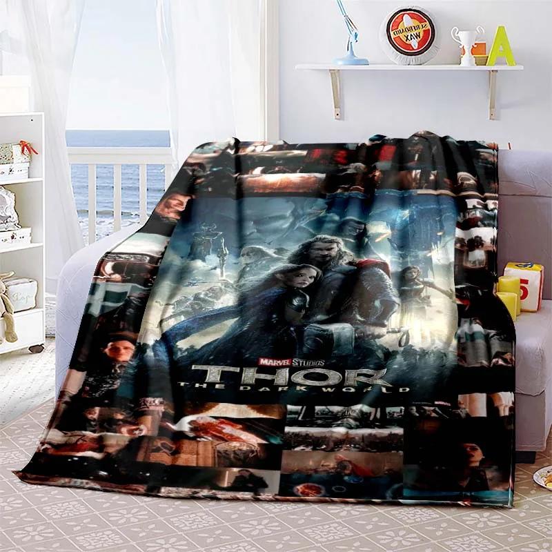 Cartoon Nordic Mythology Thor Series Blanket Living Room Bedroom Sofa Cover Blanket Soft and Comfortable Children's Nap Blanket