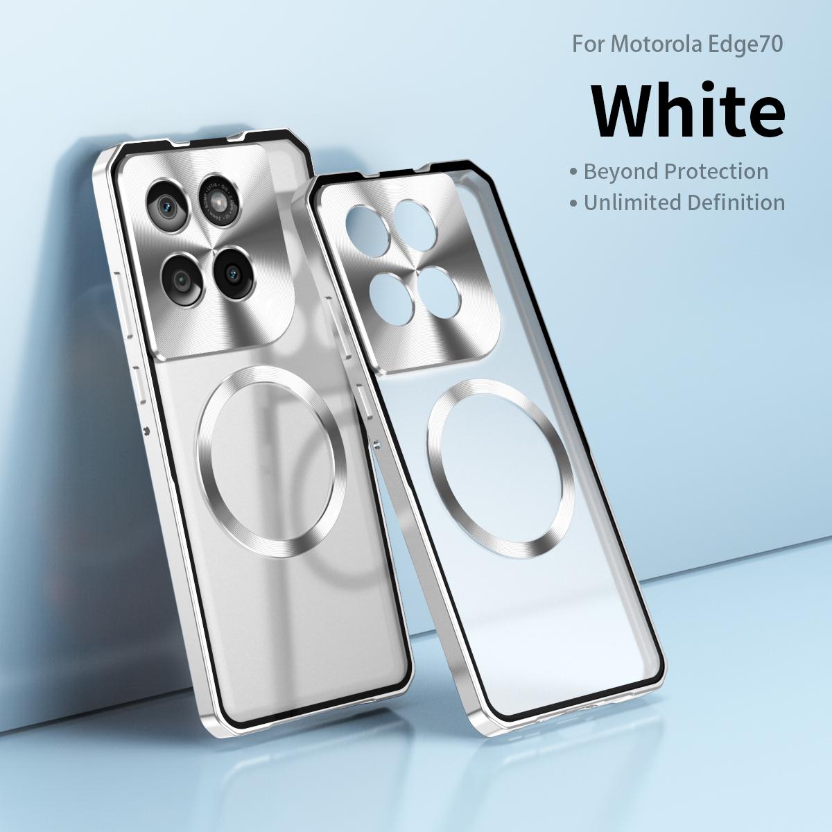 

Push Up Detachable Case For Motorola Moto Edge 70 Magsafe Translucent Frosted Removable Backboard Metal Frame Drop-Proof Cover Motorola Edge 70
