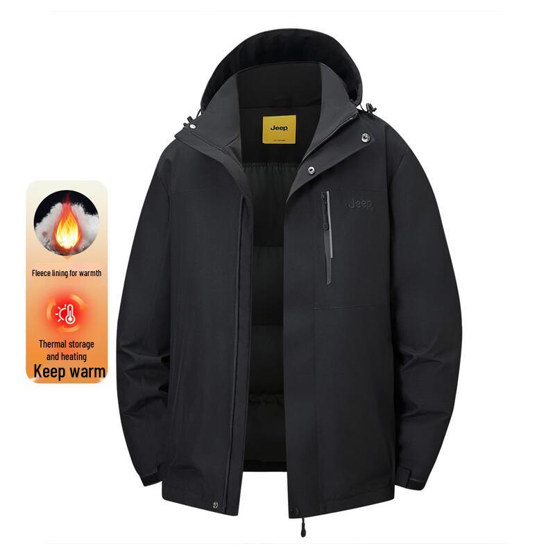 

JEEP Men s Winter Warm Hooded Padded Jacket 5XL