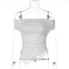 Women's summer new sexy babes one-word shoulder lace solid color T-shirt top wholesale