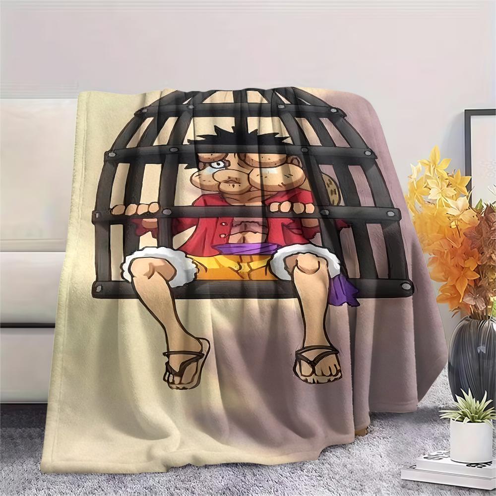 One Piece character Print Flannel Blanket,High quality Comfortable for All Seasons,Home Decor,Warmth and Comfort,Perfect for Christmas Gifts