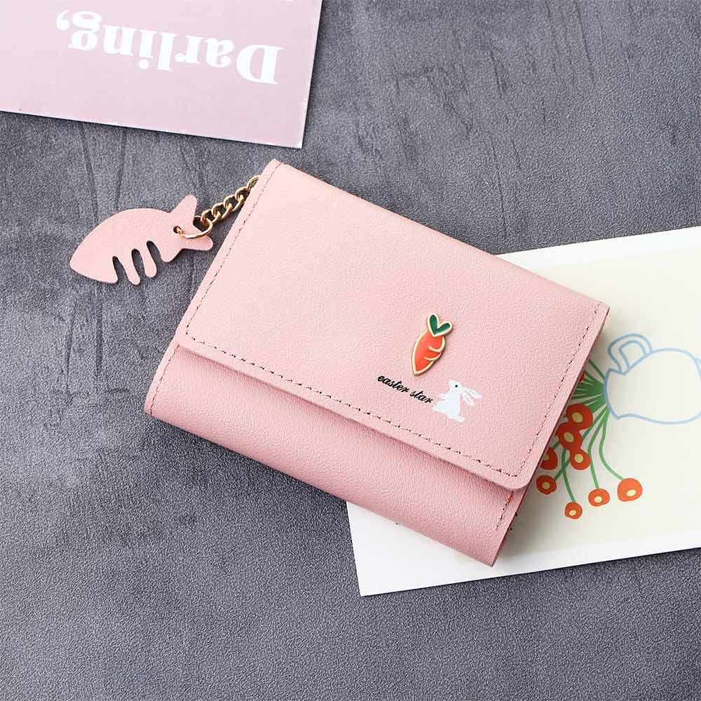 Handbag Rabbit Carrot Letter Tassel Women Wallets Card Holders Small Coin Purse Korean Money Bag