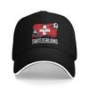 Unisex Women Swiss Switzerland Flag Hats Stylish Baseball Cap  Sun Hat Golf Headewear Adjustable Fit