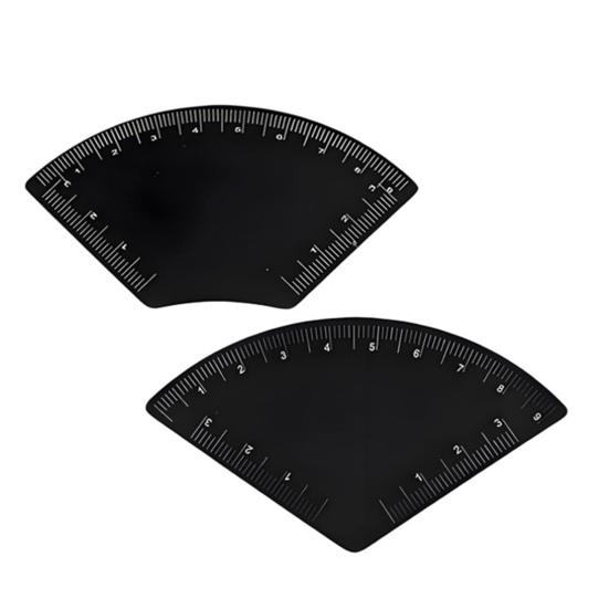 2Pcs Fast Drawing Eyebrow Design Ruler Microblading Mapping Shaping Template Tool Permanent Eyebrow Makeup Drawing Guide Ruler