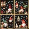 Christmas Faceless Dwarf Dwarffolk Static Window Sticker Does Not Damage Glass for Living Room Windows