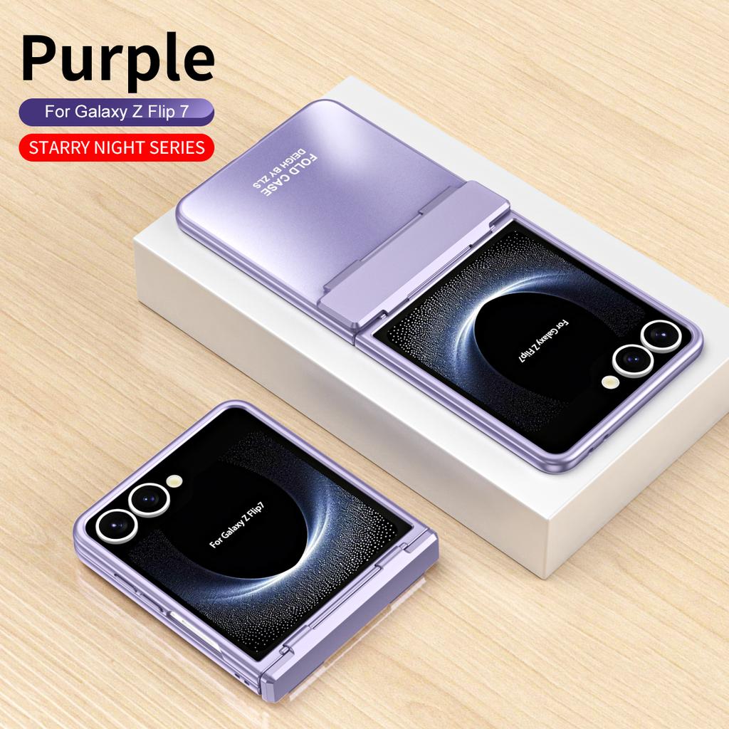 Voor Samsung Galaxy Z Flip 7 Sterrenserie Plating PC Anti-Val Anti-Vingerafdruk Anti-Slip Telefoonhoesje