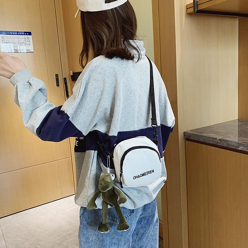 Japanese Style Canvas Shoulder Bag for Women Mini Crossbody Purse Simple Street Style Handbag KTB