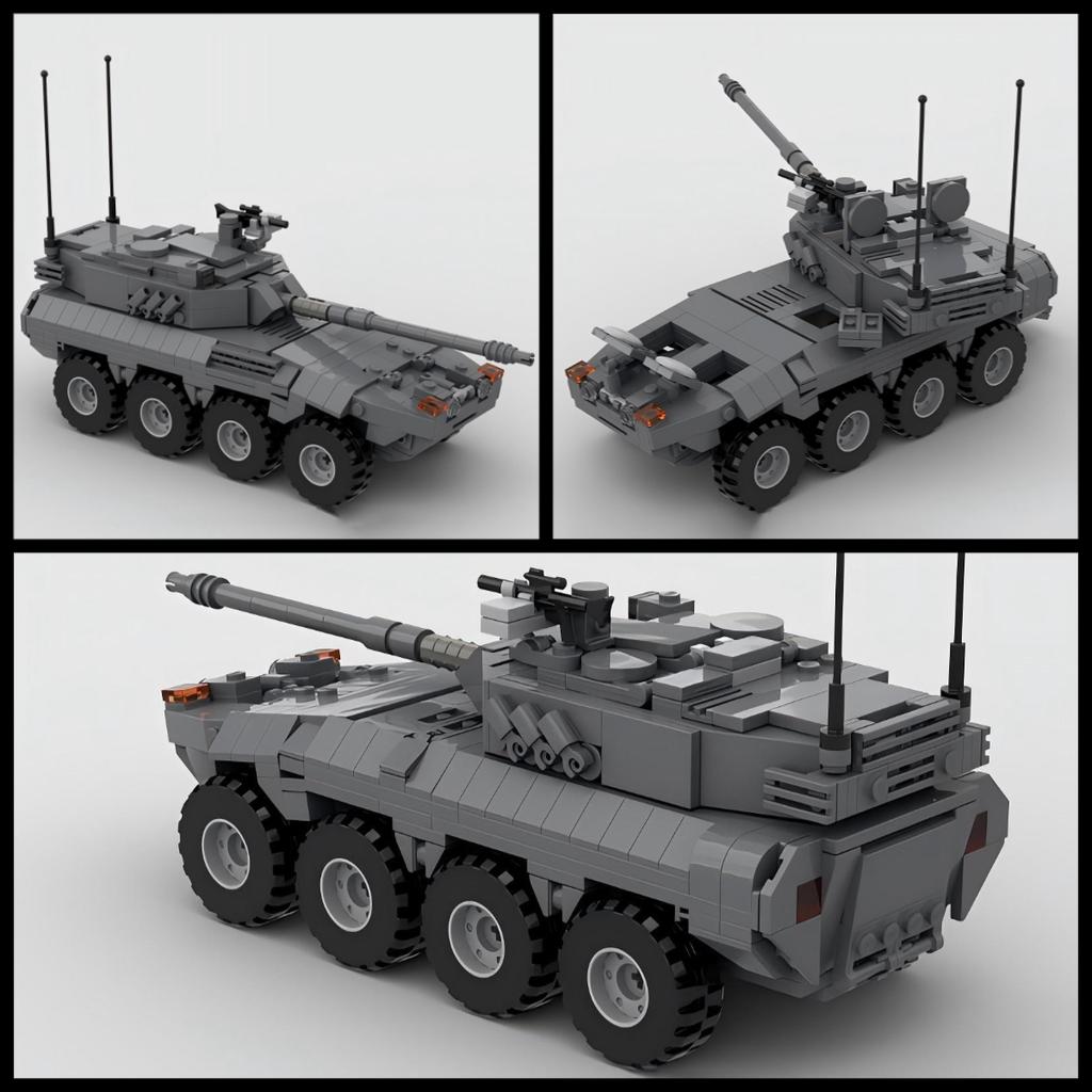 Militärische Kriegsserie B1 Rad-Sturmgeschütz Bausteine MOC Centauro Panzer Modell Kinder Puzzle Montage Spielzeug Geburtstagsgeschenk