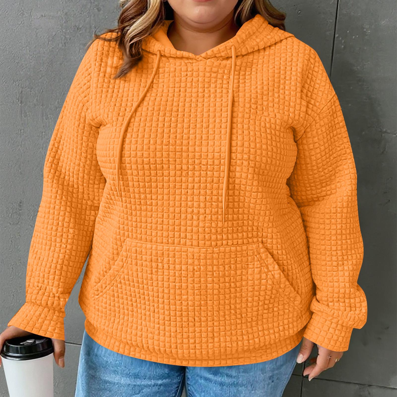 

Женские толстовки с капюшоном, с длинным рукавом, повседневные, со шнурком, свитшоты, пуловер, карманы, топы XXL