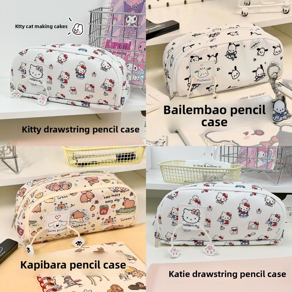 Estuche Hello Kitty Pochacco Capibara De Gran Capacidad Para Estudiantes Y Material Escolar