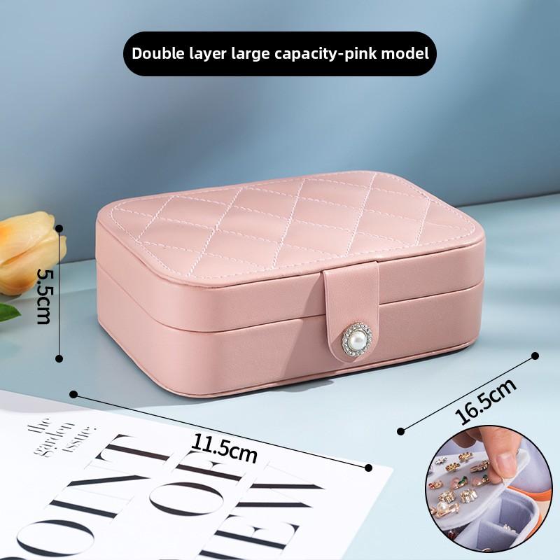 Rhombus Jewelry Box Jewelry Storage Box Portable Creative Spot Small Fresh Cross-border Display Jewelry Box розовый
